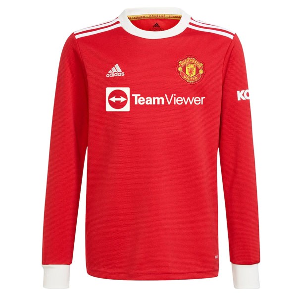 Tailandia Camiseta Manchester United 1ª ML 2021/22 Rojo